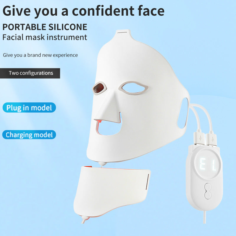 Silicone beauty mask LED
