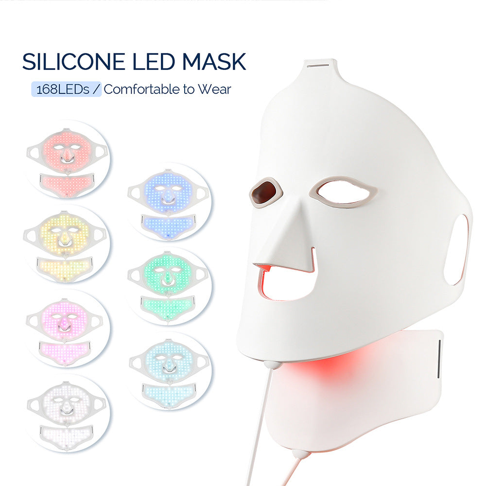 Silicone beauty mask LED
