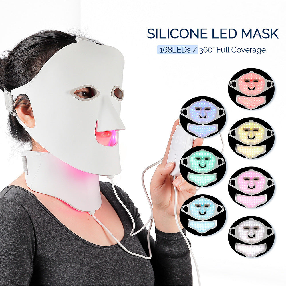 Silicone beauty mask LED